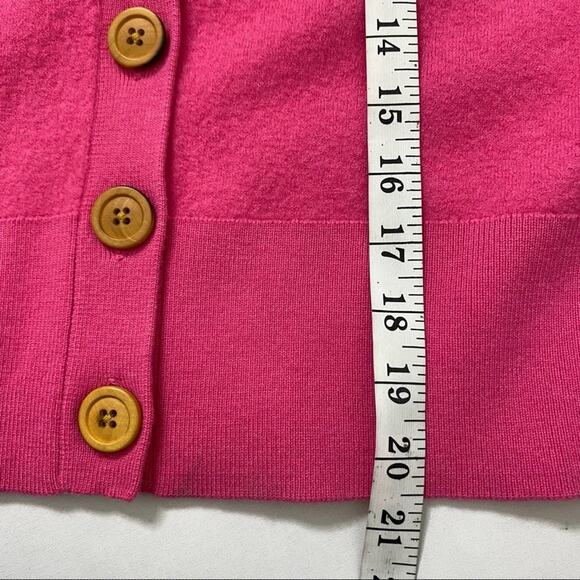 Ulla Johnson Ansel Boiled Wool Cardigan Sweater in Fuchsia Pink Size P/S - Picture 9 of 9